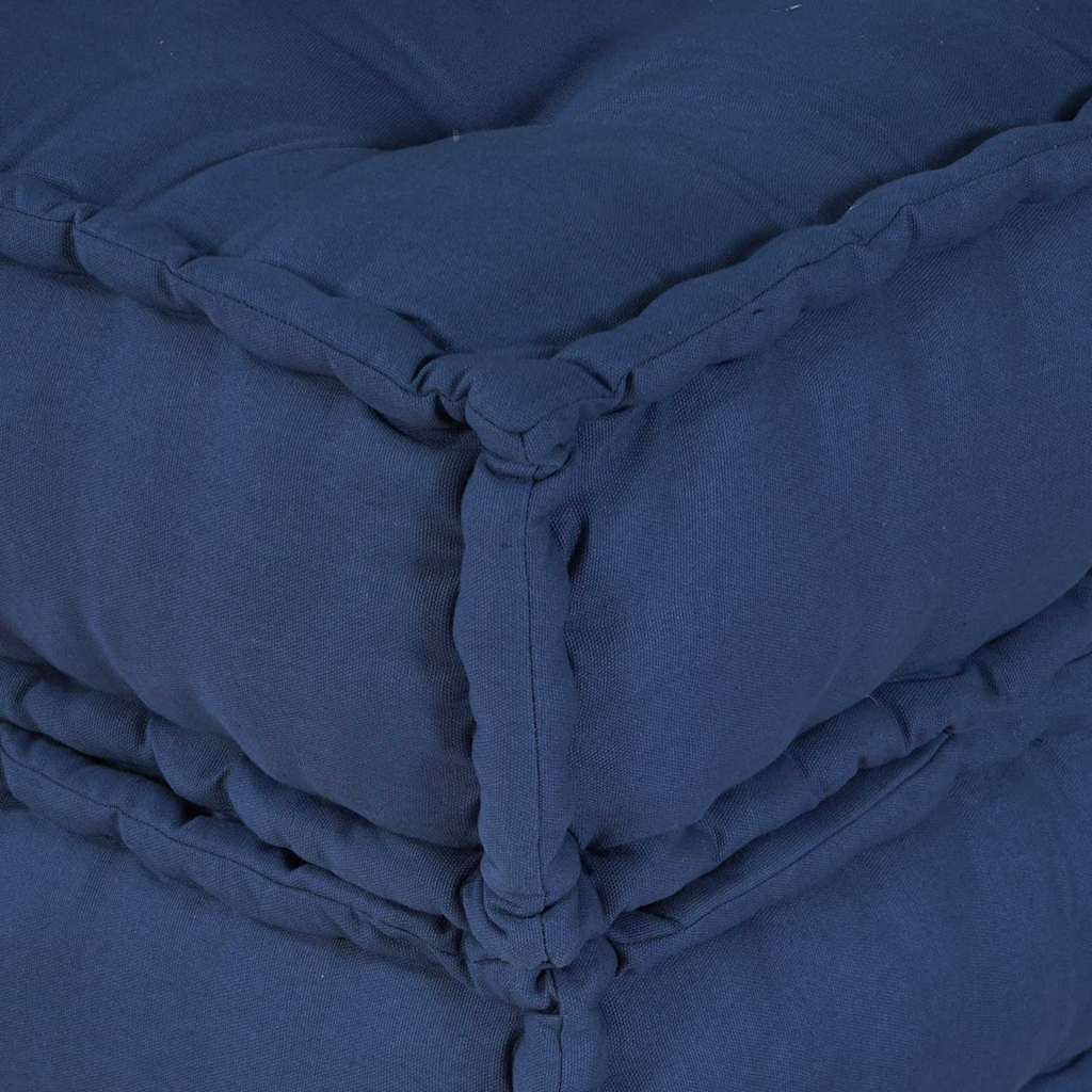 Modular Sofa 3 pcs Indigo Fabric
