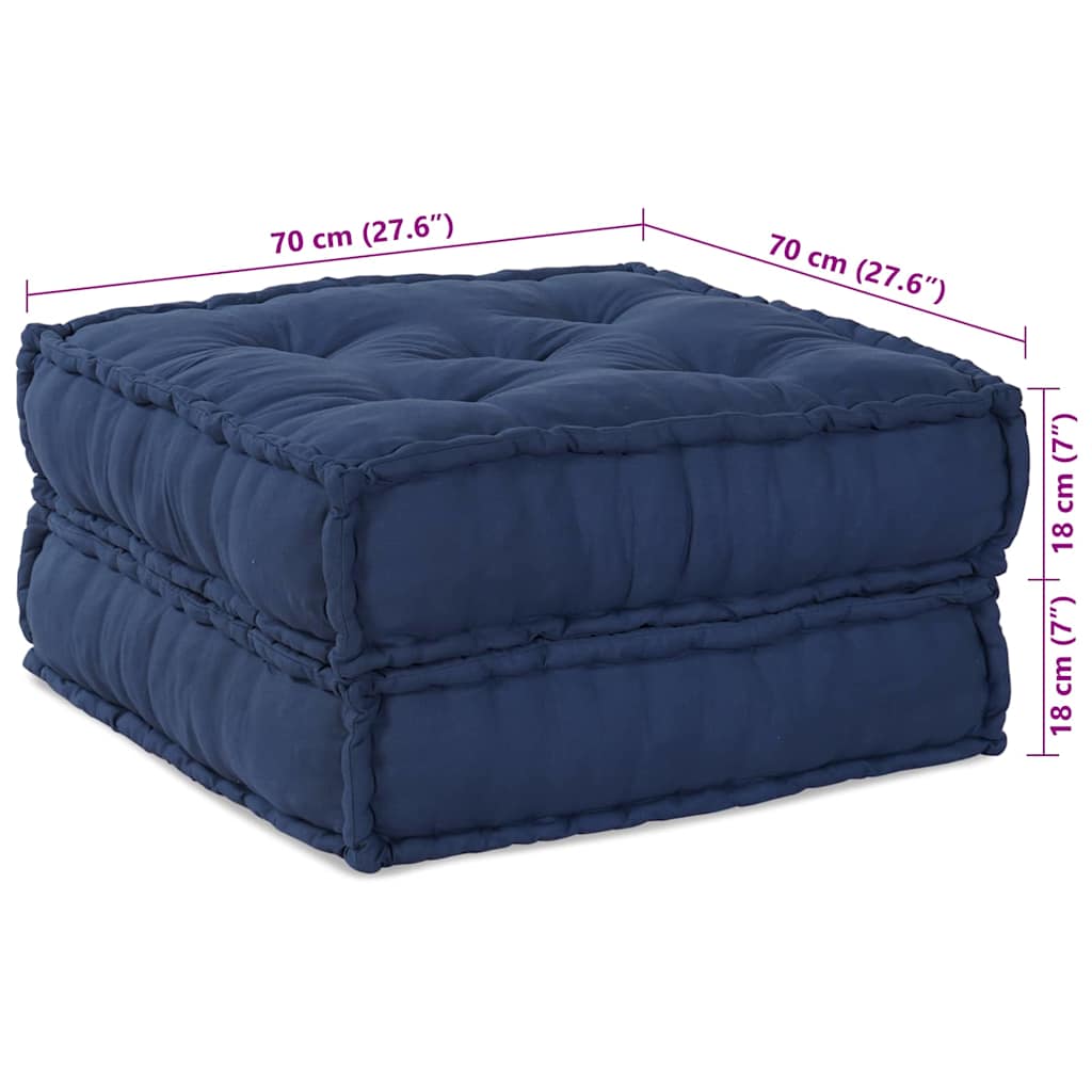 Modular Sofa 2 pcs Indigo 140 x 70 x 36 cm Fabric