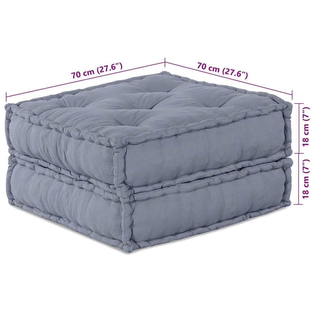 Canapé modulaire 2 pcs gris 140 x 70 x 36 cm tissu