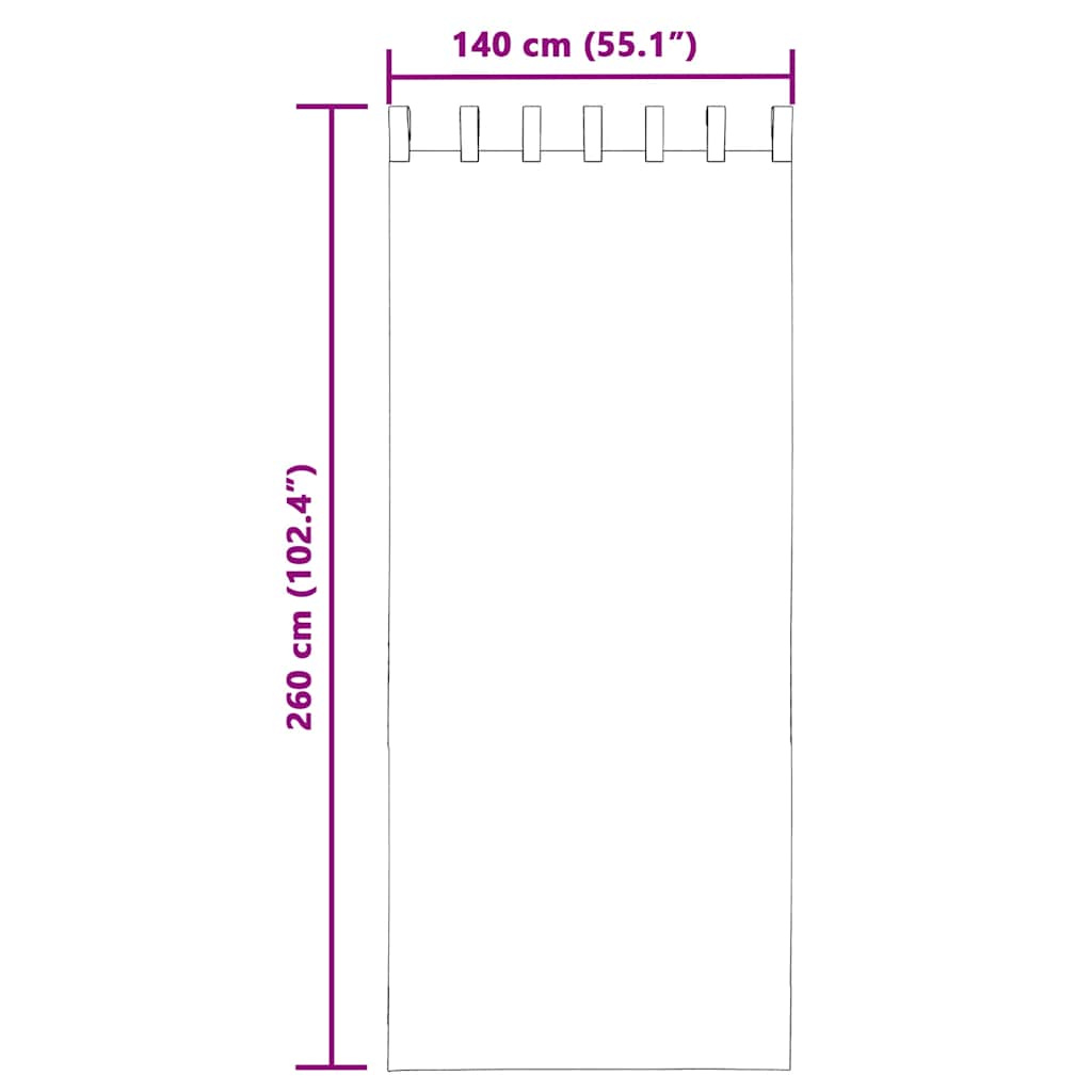 Voile Vorhänge mit Lasche 2 Stk. Apfelgrün