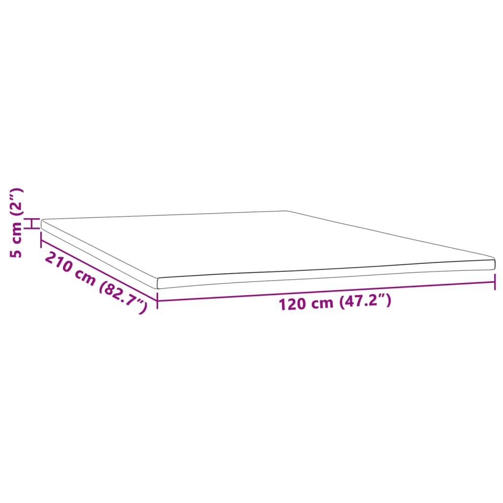 Surmatelas 120x210x5 cm