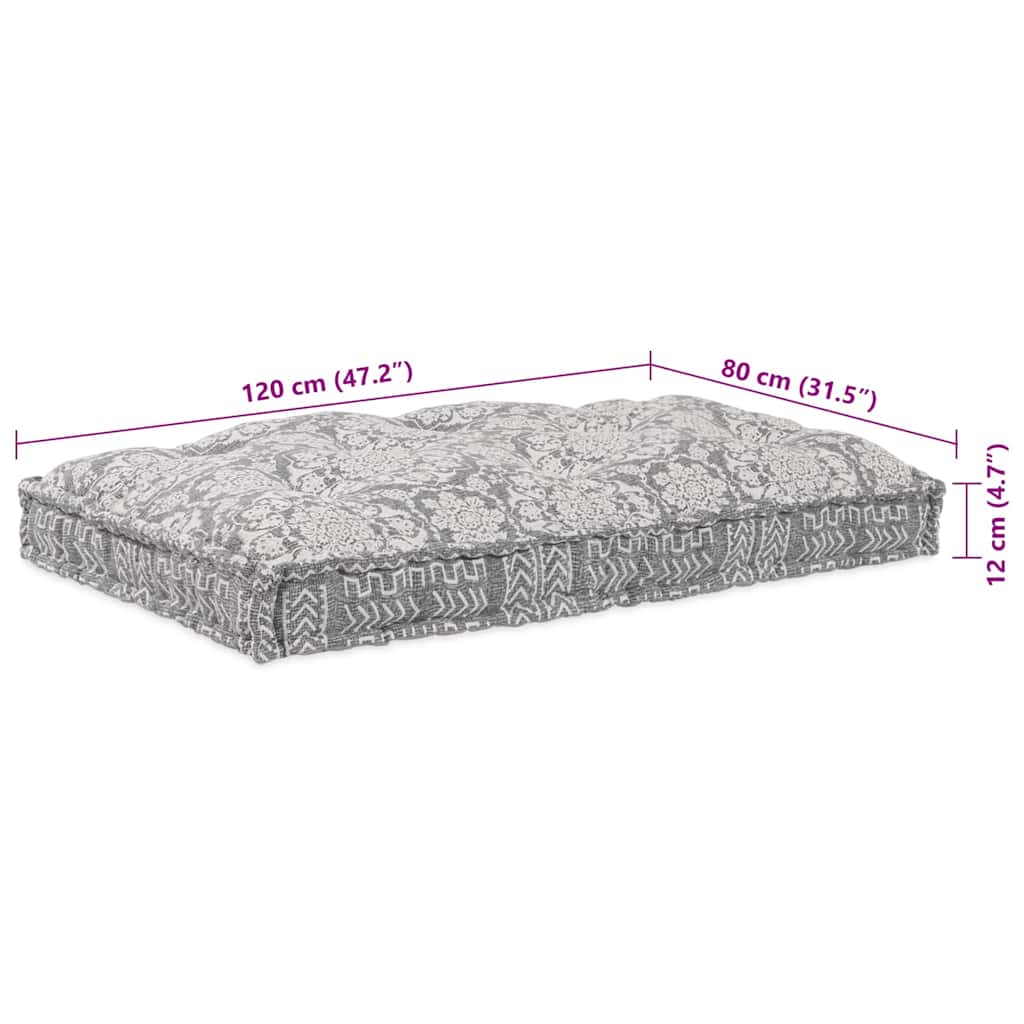 Modulares Sofa Hellgrau 120 x 80 x 12 cm Stoff