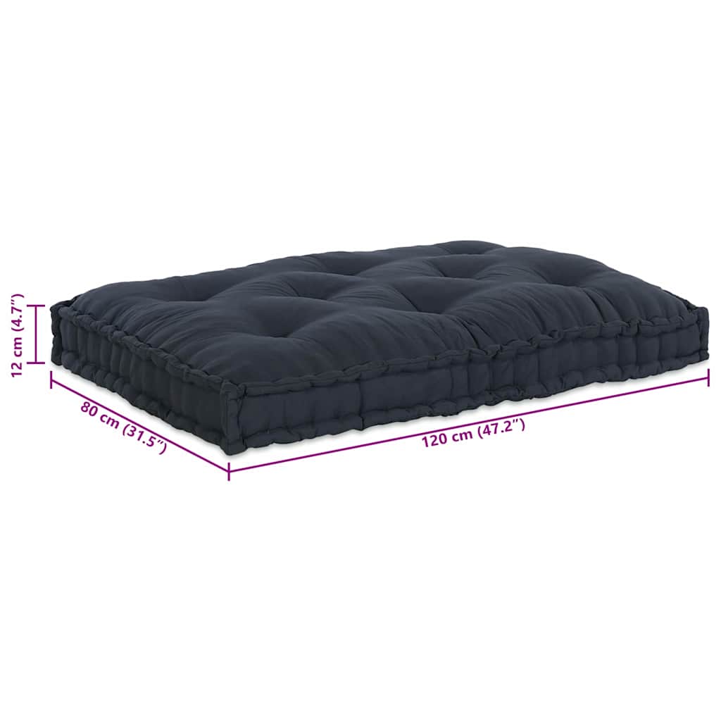 Modular Sofa Anthracite 120 x 80 x 12 cm Fabric
