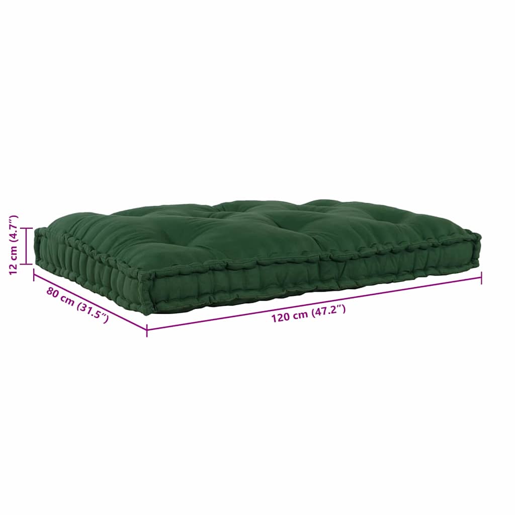 Canapé modulable vert 120 x 80 x 12 cm Tissu