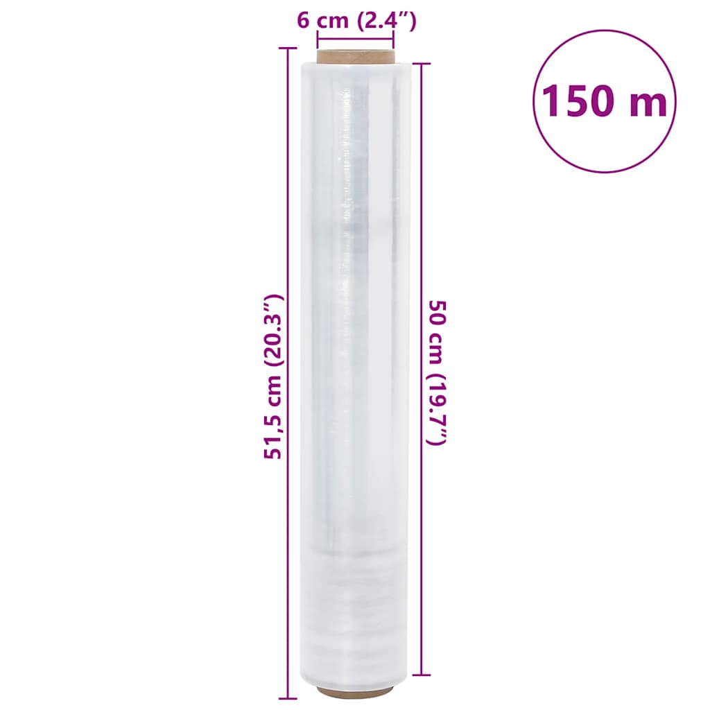 Film étirable 6 pcs Transparent 17 μm 50 cm x 150 m