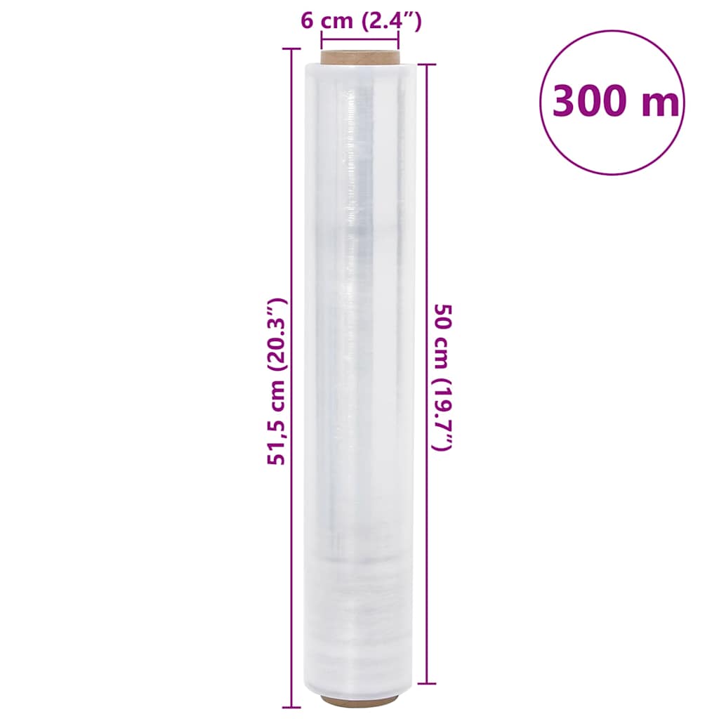 Film étirable 2 pcs. Transparent 20 μm 50 cm x 300 m