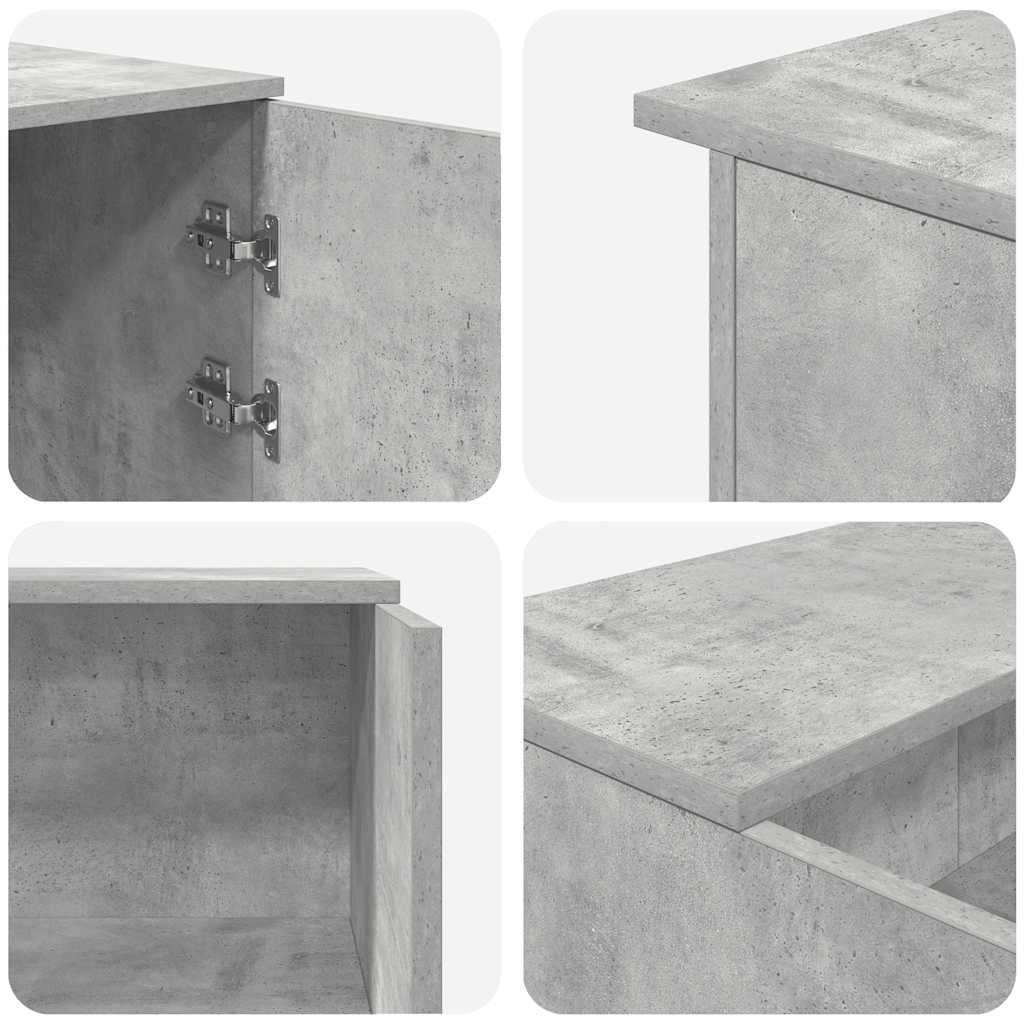 Empfangstheke Betongrau 135x50x103,5 cm Holzwerkstoff