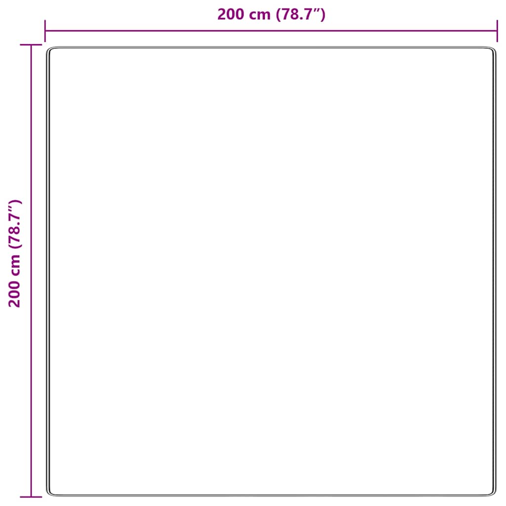 Anti-Rutsch Shaggy Teppich Grau 200 x 200 cm PP