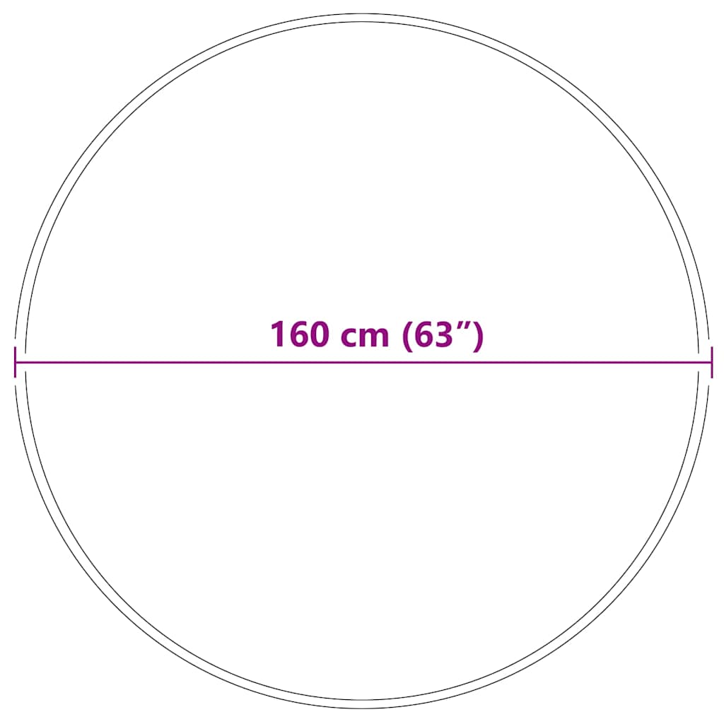 Anti-Rutsch Shaggy Teppich Grau 160 x 160 cm PP