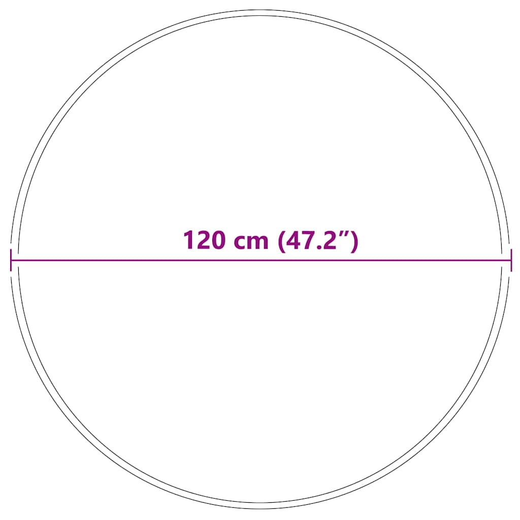 Anti-Rutsch Shaggy Teppich Creme 120 x 120 cm PP