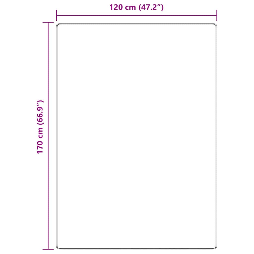 Tapis shaggy antidérapant marron 120 x 170 cm PP