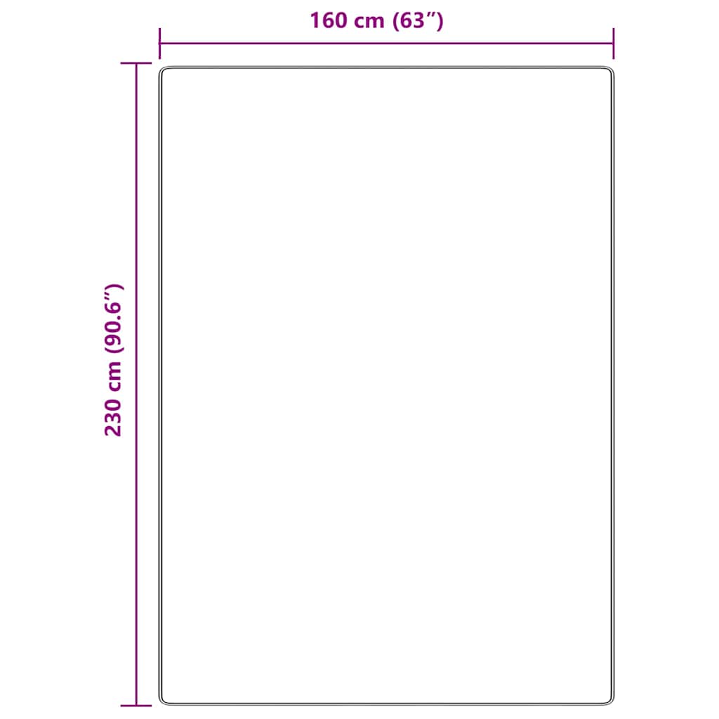 Tapis shaggy antidérapant Marron 160 x 230 cm PP