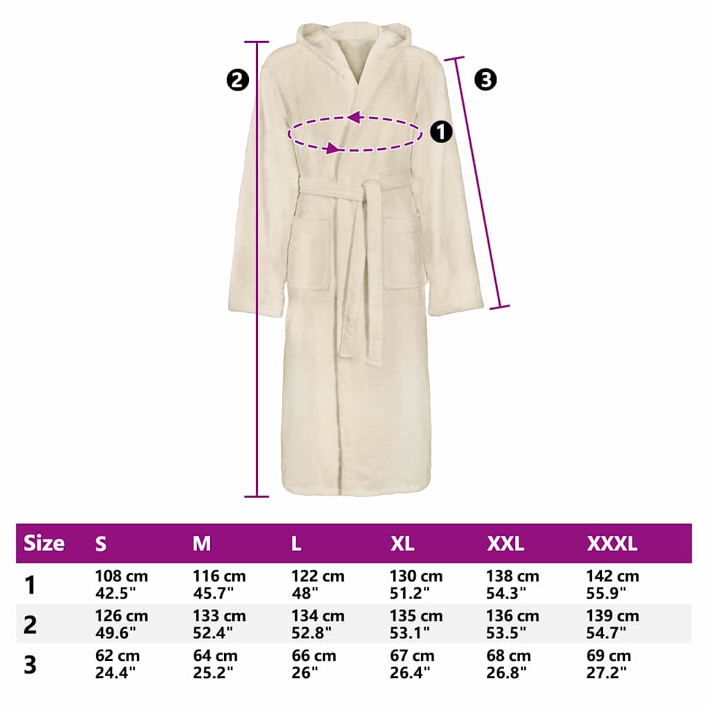 Bathrobe CHIN Cream XXXL Cotton