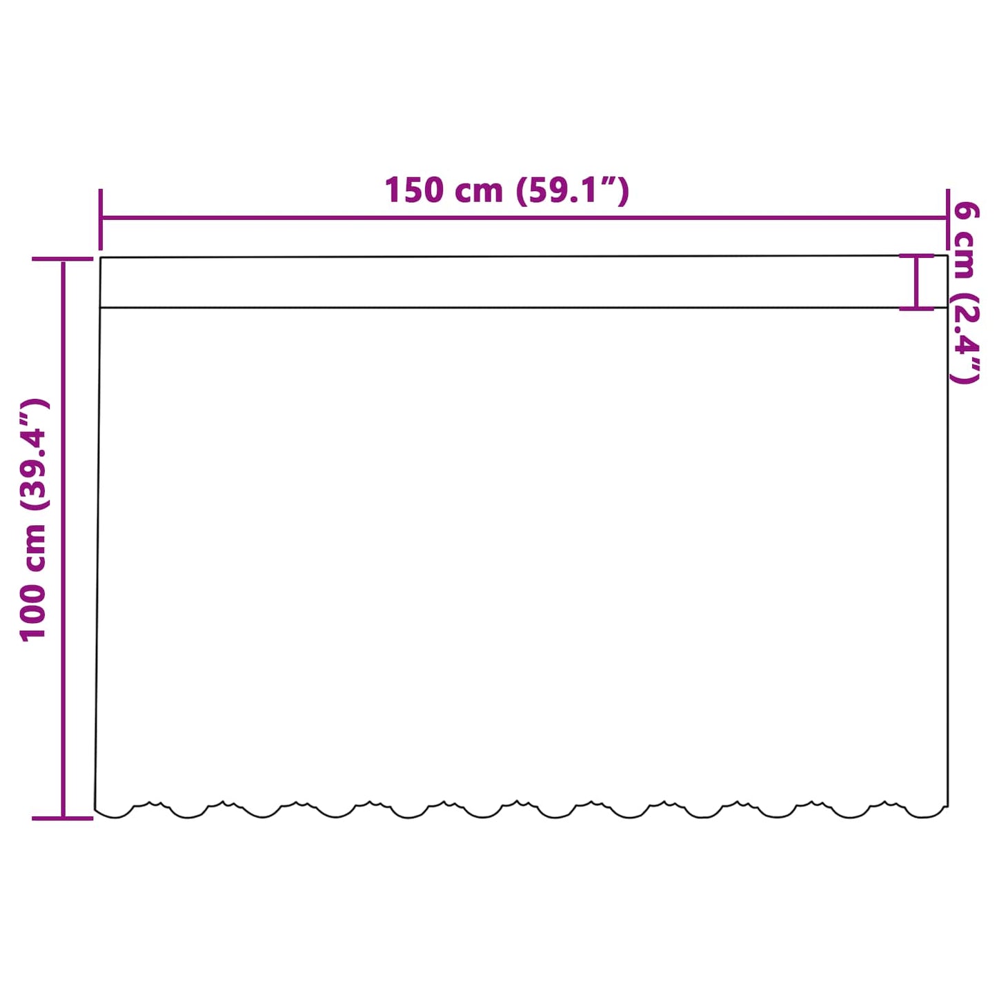 Rideau en dentelle avec cantonnières florales blanc 100 x 150 cm polyester