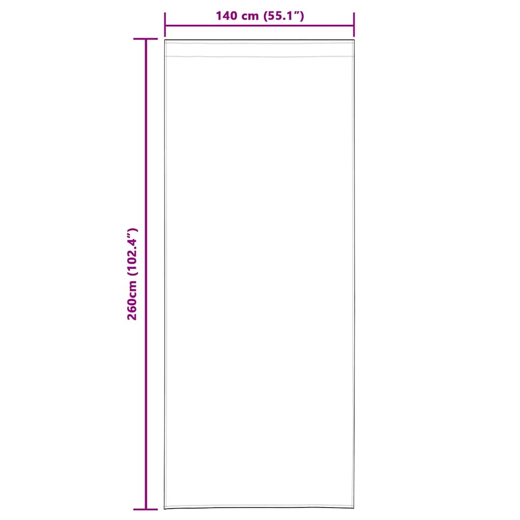 Sheer curtain with drapes 2 pcs Sand 260 x 140 cm Polyester