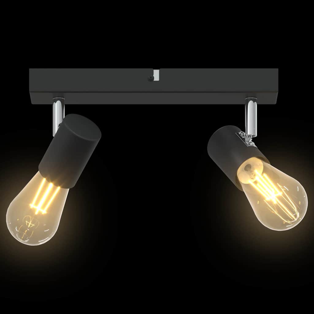 Ceiling spotlight with spotlights black 26 x 6.5 x 11.5 cm metal