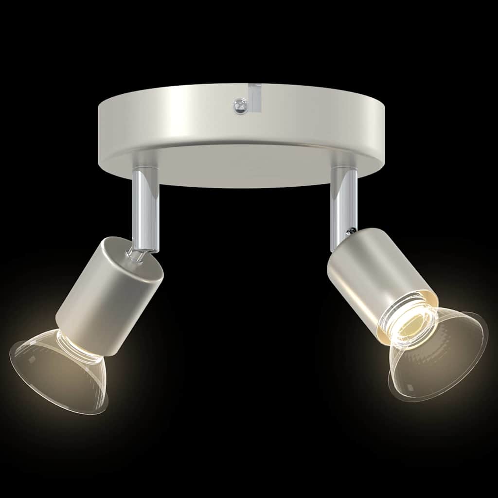 Ceiling spotlight with spotlights nickel 12 x 8 cm steel