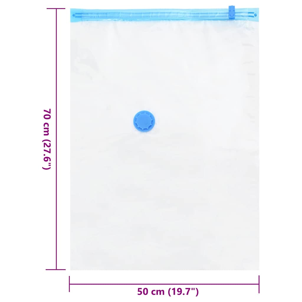 Sacs de rangement sous vide avec mémoire 5 pcs 70 x 50 cm
