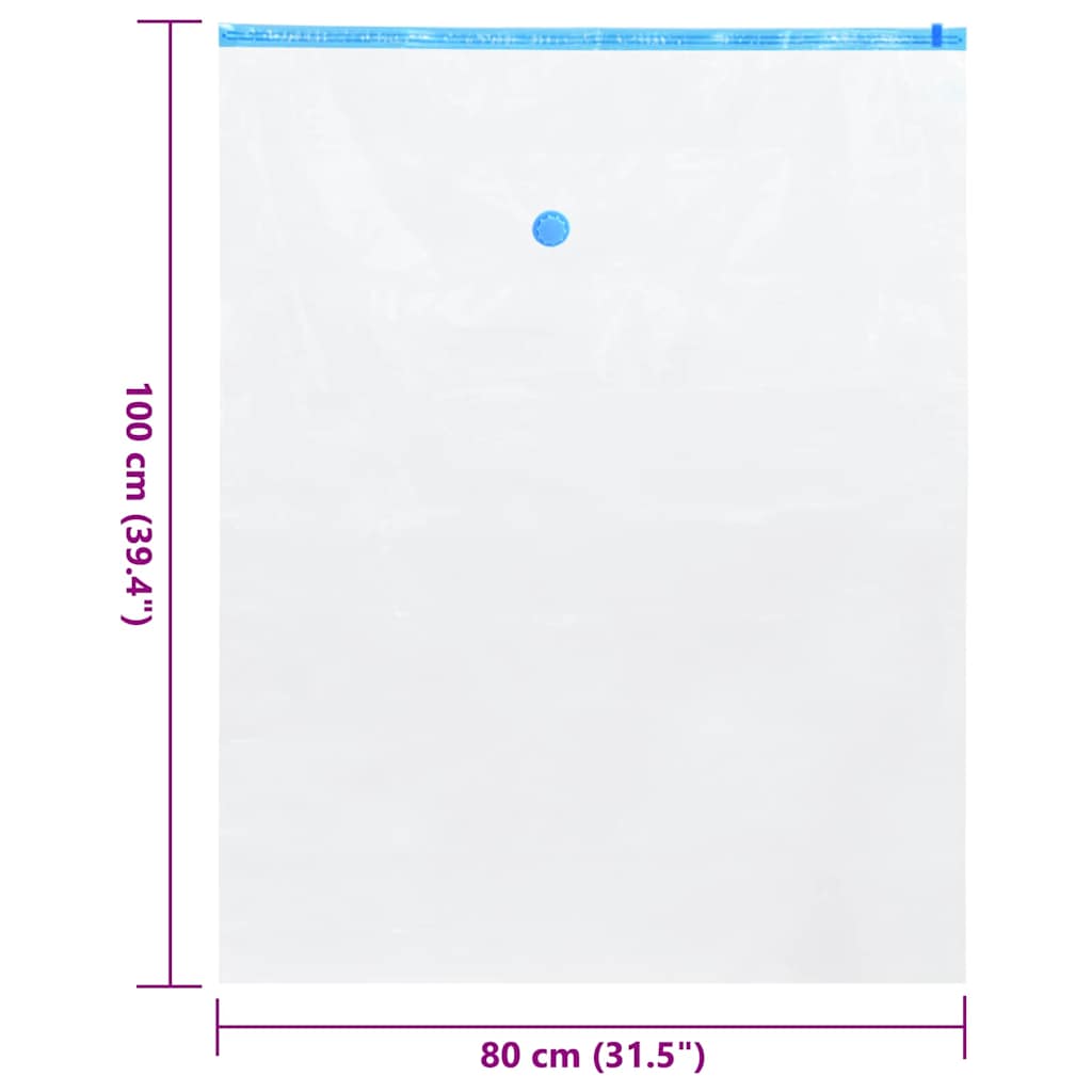Sacs de rangement 50 pcs Transparent et Bleu 100 x 80 cm