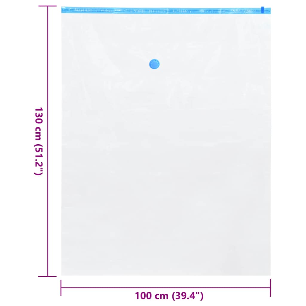 Storage Bags 5 pcs Transparent and Blue 130 x 100 cm