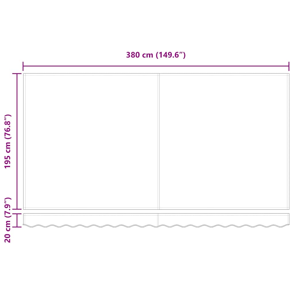 Einziehbare Markise Mehrfarbig 400 x 200 cm