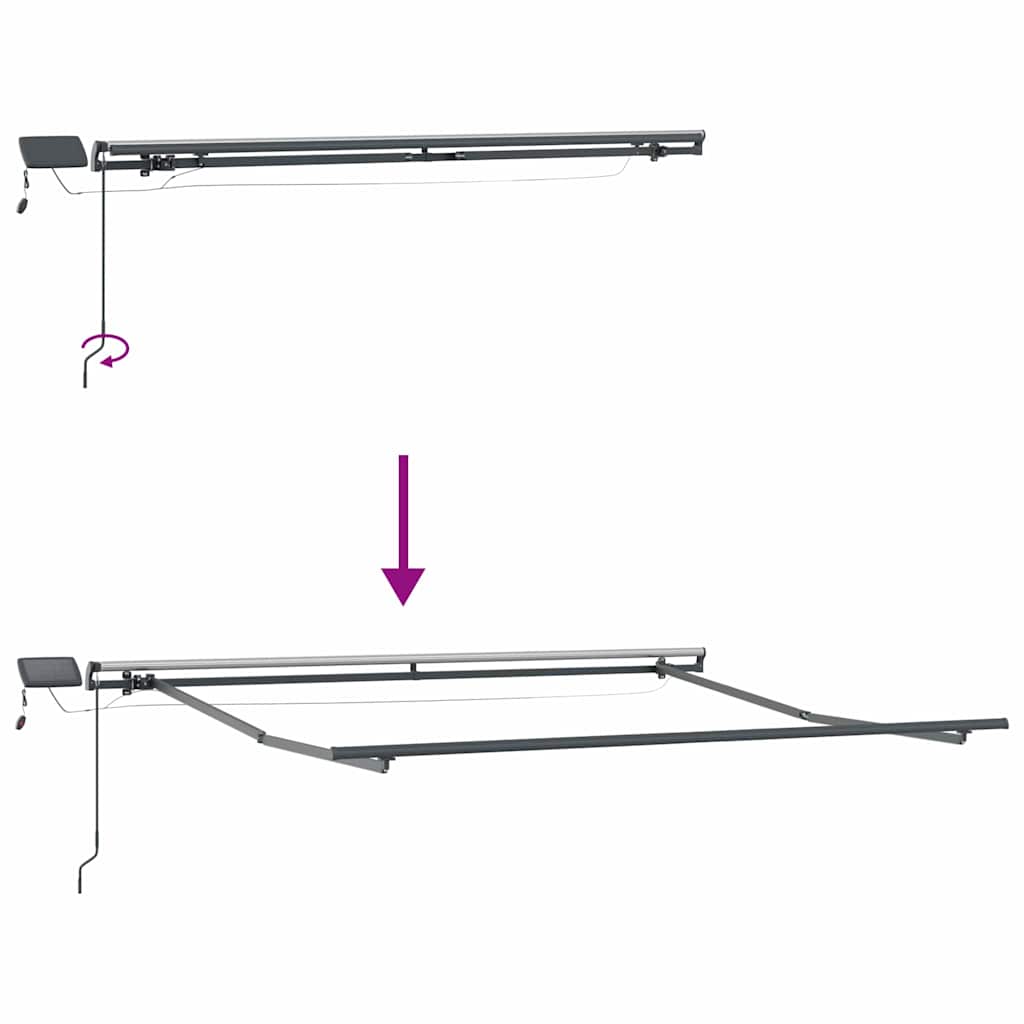 Einziehbare Markise Mehrfarbig 350 x 250 cm Stoff