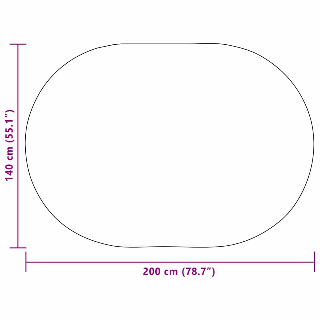Tapis ZIZUR Marron 200 x 140 cm Polypropylène