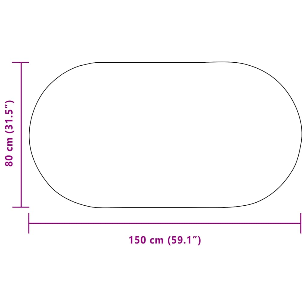 Tapis ZIZUR Crème 150 x 80 cm Polypropylène