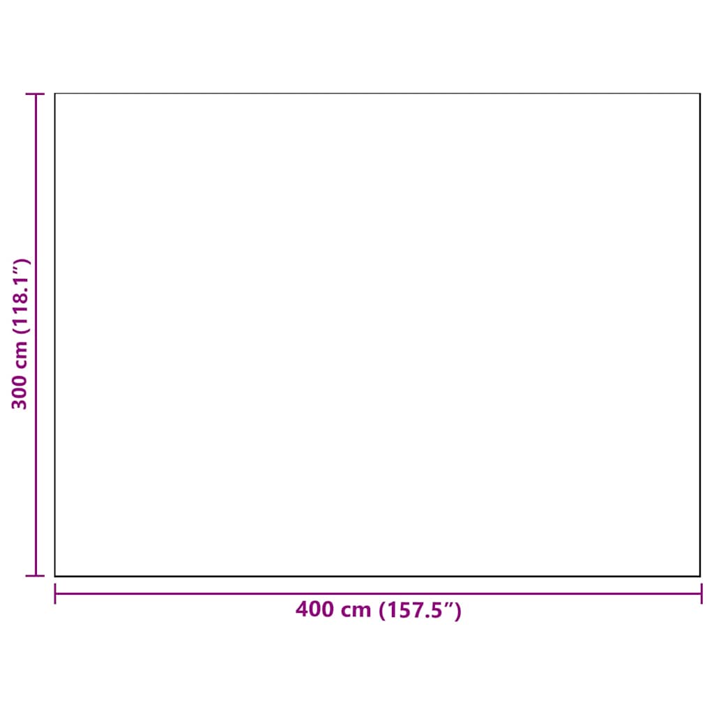Outdoor-Teppich Floral ARAKIL Babyblau und Weiß 400 x 300 cm