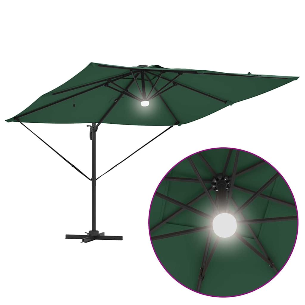 Roma Parasol Grün 286 x 284 x 270 cm Aluminium und Polyester
