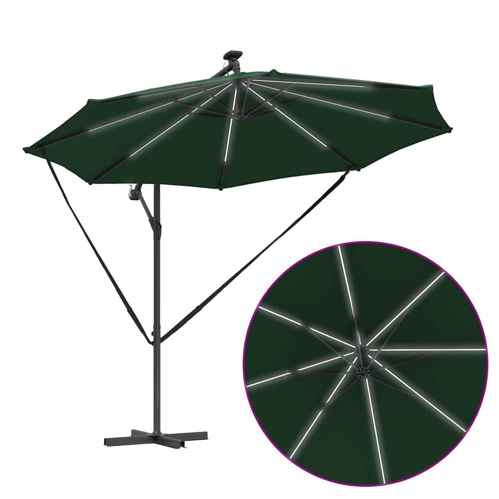 Sonnenschirm Grün 294 x 294 x 248 cm Polyester und Aluminium
