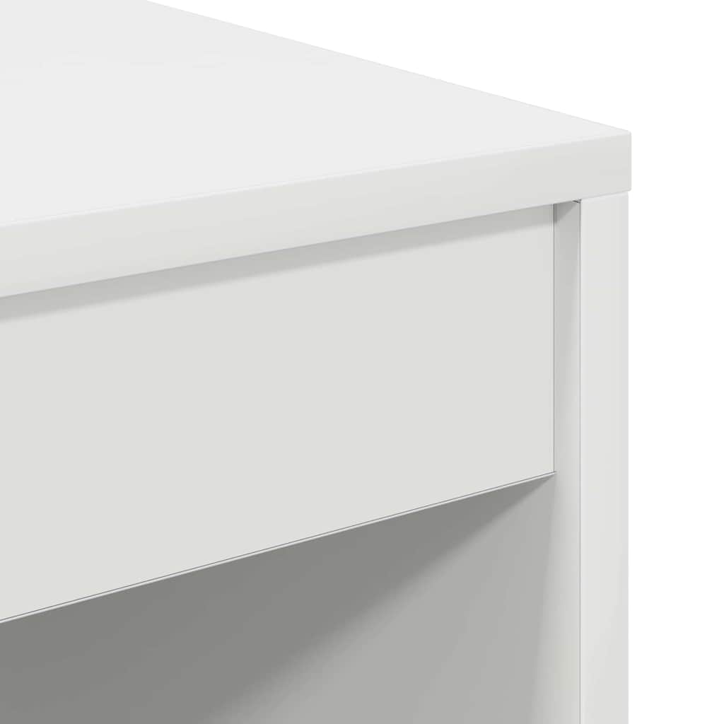 Desk with Drawers 2 pcs White