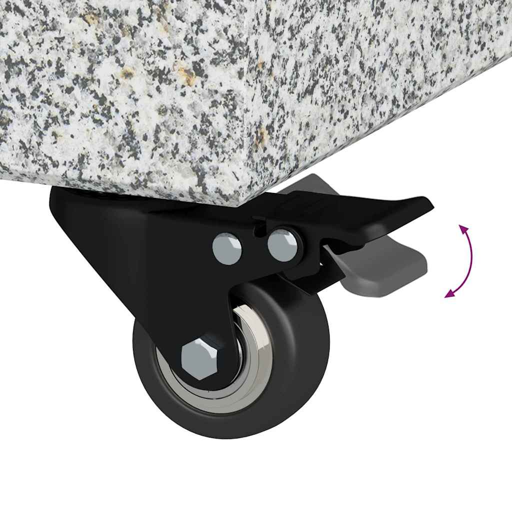 Sonnenschirmständer Grau 45 x 25 x 45 cm Granit und Stahl