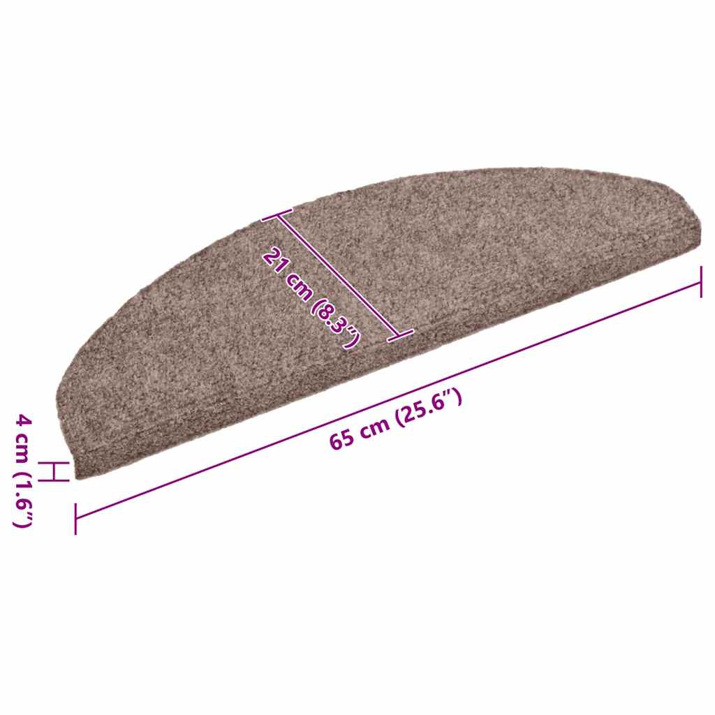 Tapis de marche auto-adhésifs 20 pcs. 65x21x4 cm Marron clair Semi-rond Grand