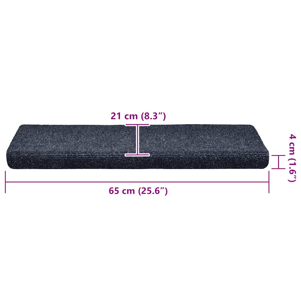 Tapis de marche auto-adhésifs 30 p. 65x21x4 cm bleu bord rectangulaire