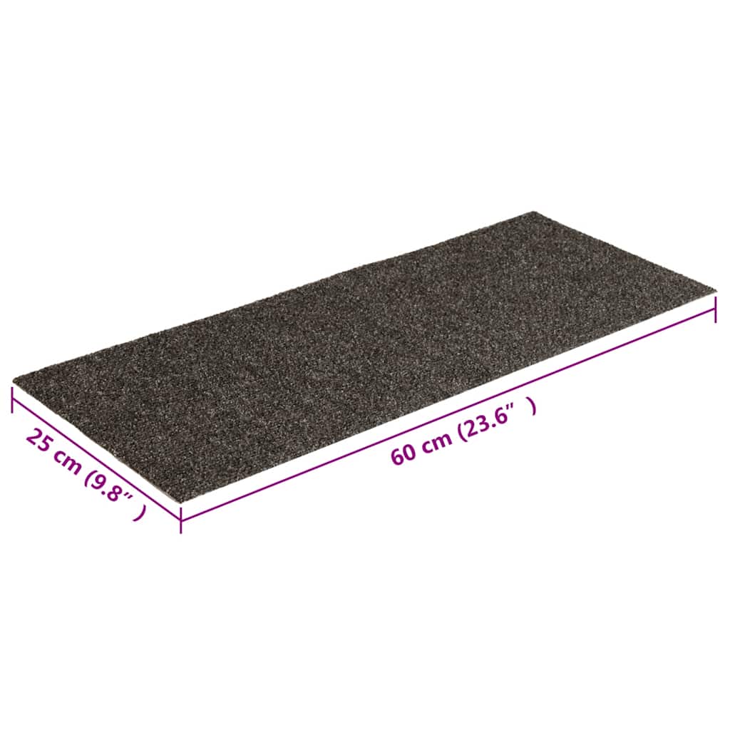 Self-Adhesive Stair Treads 30 pcs. 60x25 cm Anthracite Rectangular