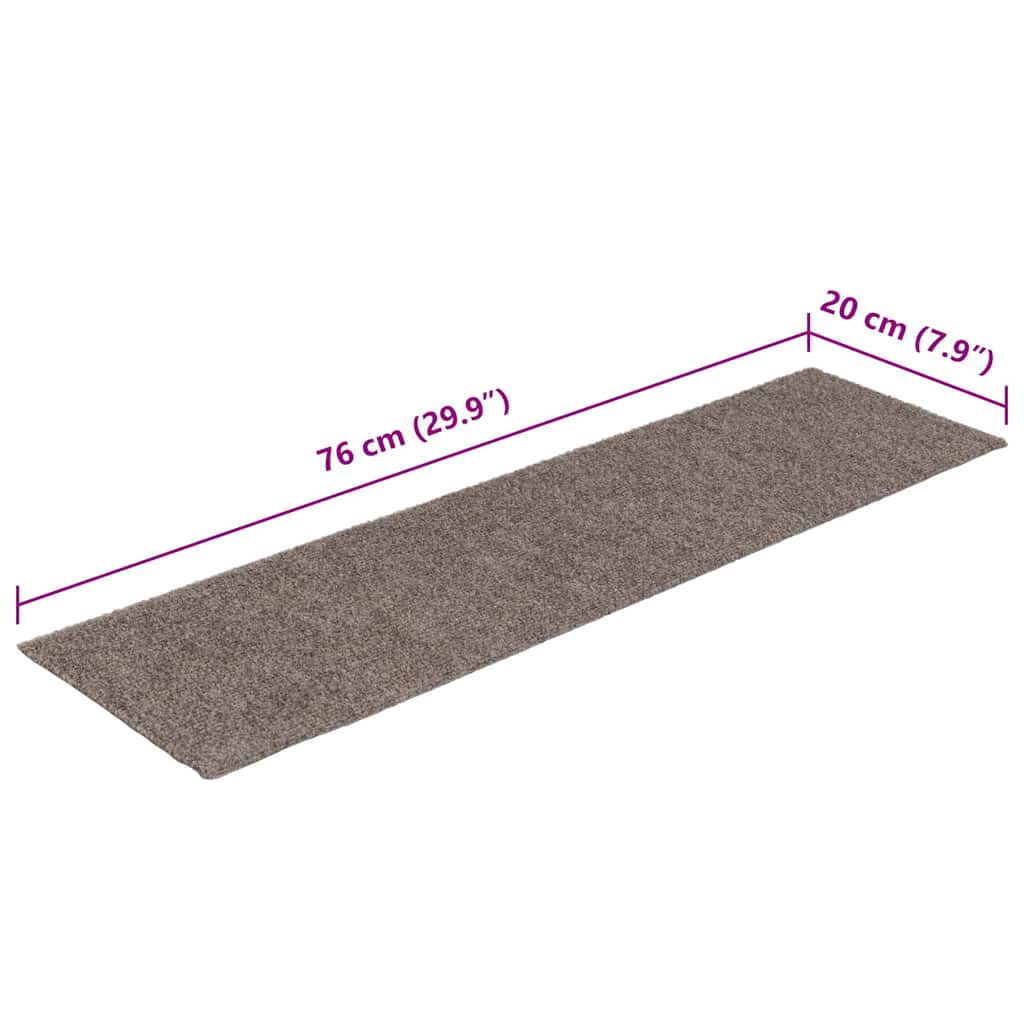 Stair Mats Self-Adhesive 30 pcs. 76x20 cm Beige Rectangular