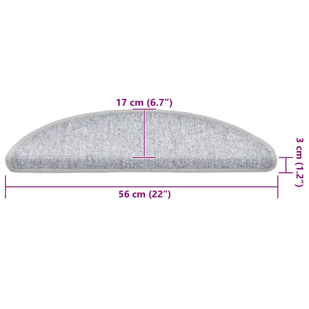 Tapis de marche 30 pcs 56x17x3 cm Gris clair Semi-circulaire