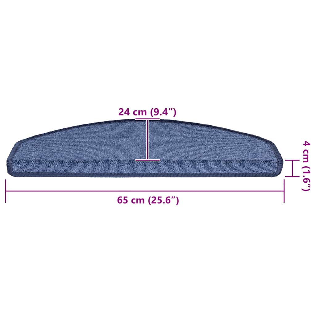 Tapis de marche 30 pièces 65x24x4 cm Bleu Demi-lune Grand