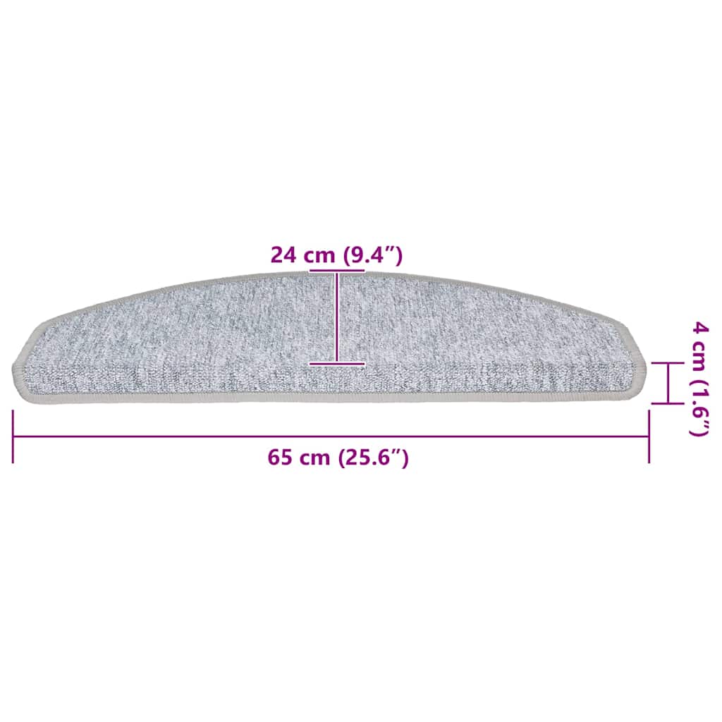 Tapis de marche 20 pcs. 65x24x4 cm Gris clair Semi-rond Grand
