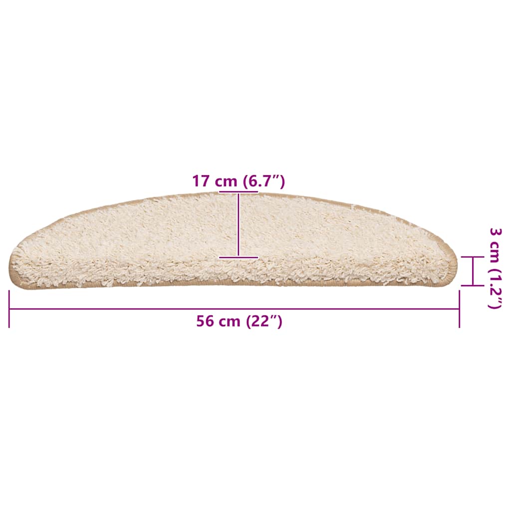 Tapis de marche 20 p. 56x17x3 cm Crème Semi-rond