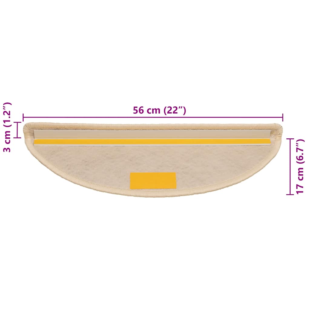 Tapis de marche auto-adhésifs aspect sisal 30 pièces 56x17x3cm