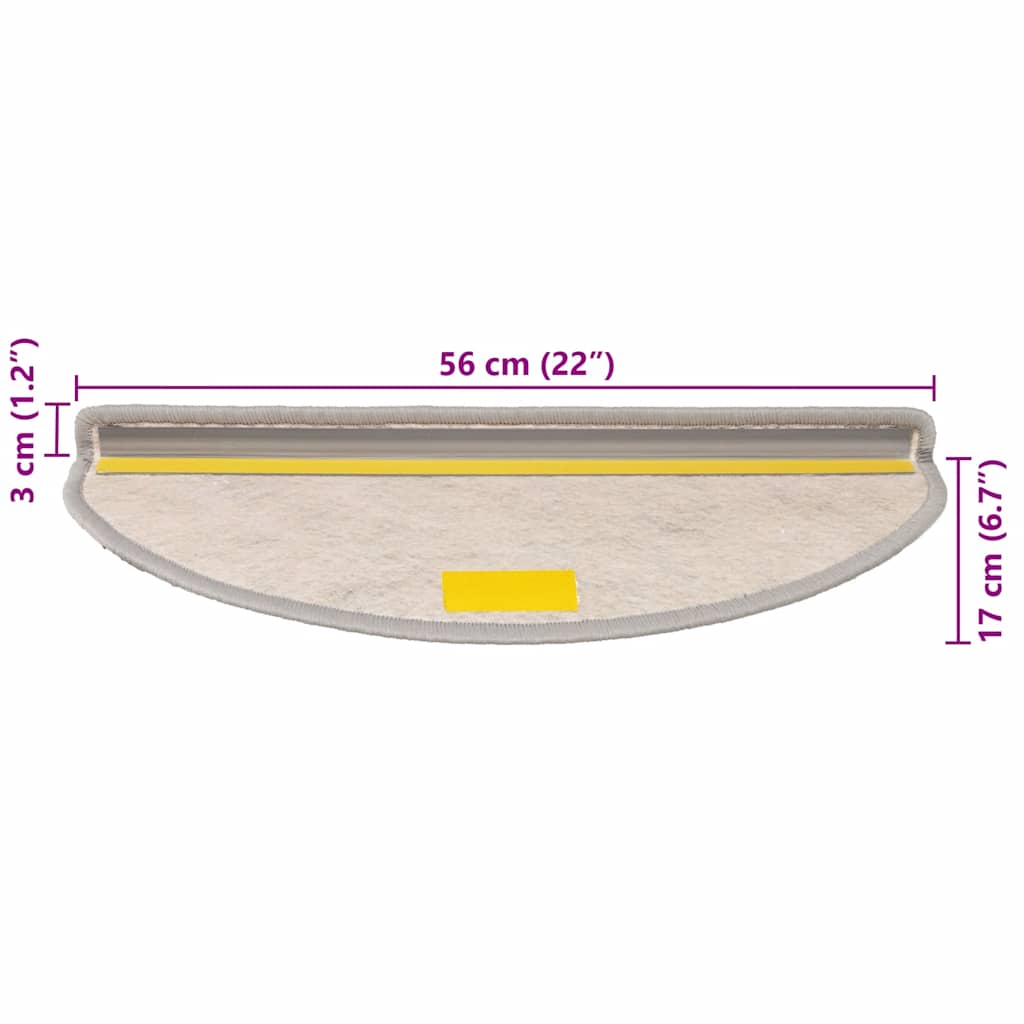 Marches de protection auto-adhésives aspect sisal 30 pièces 65x21x4cm Argent