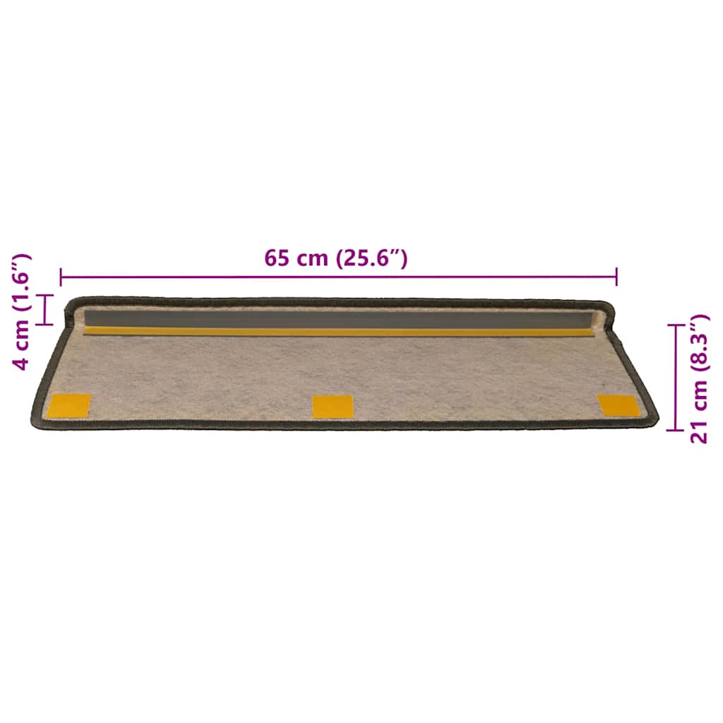 Self-Adhesive Stair Treads Sisal Look 30 pcs. 65x21x4cm