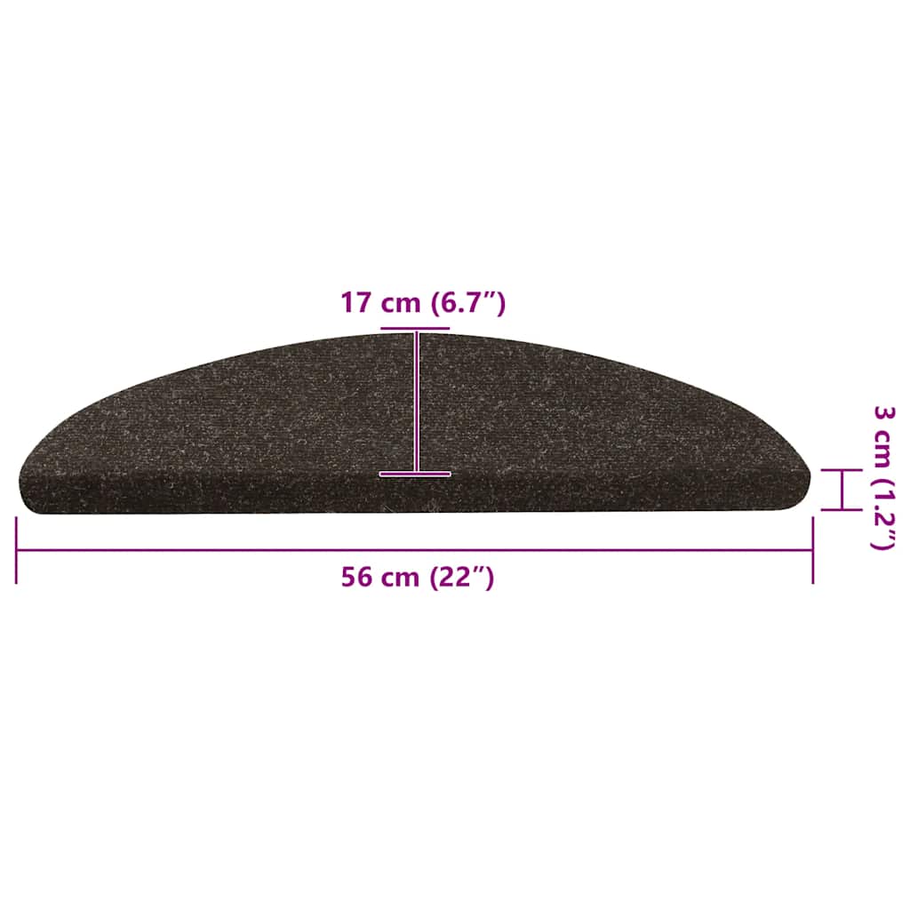 Stair Mats Self-Adhesive 20 pcs. Anthracite 56x17x3 cm