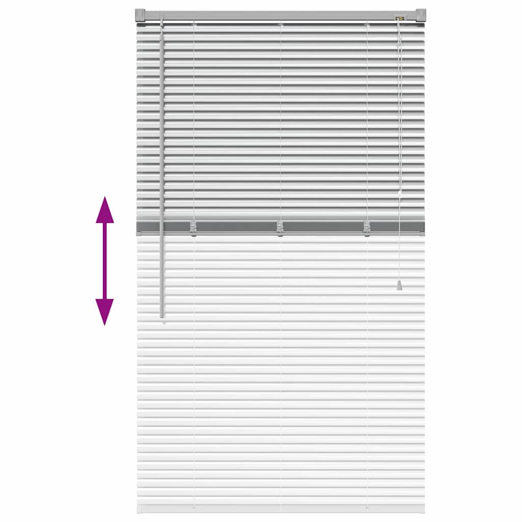 Venetian Blinds Silver 130 x 80 cm Aluminium
