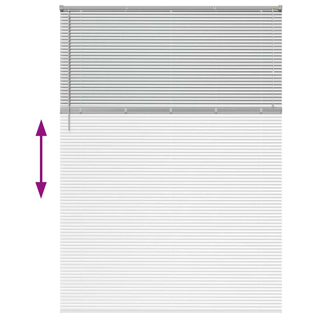 Venetian Blinds Silver 220 x 160 cm Aluminum