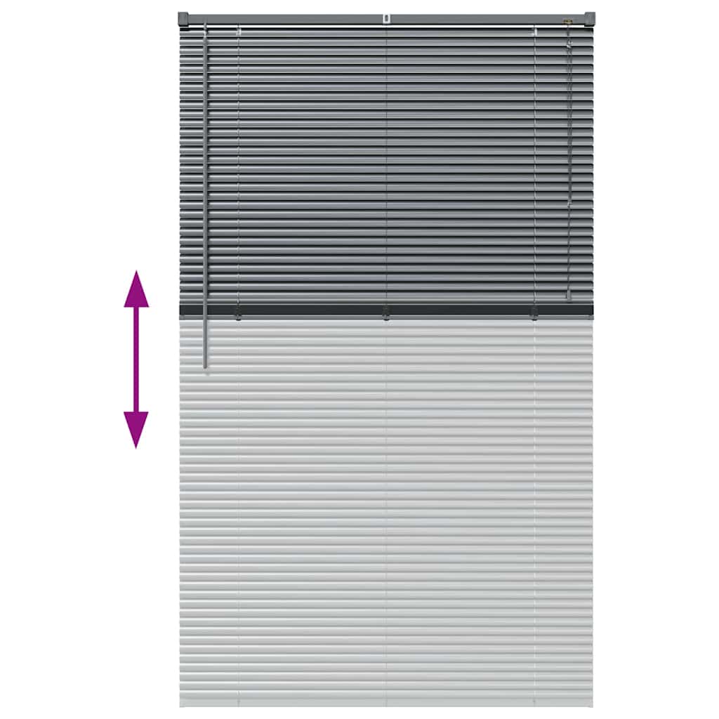 Venetian Blinds Dark Grey 175 x 105 cm Aluminium