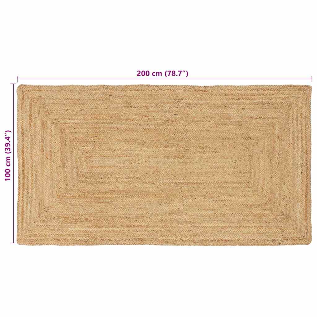 Bereichsteppich Beige 100 x 200 cm Jute