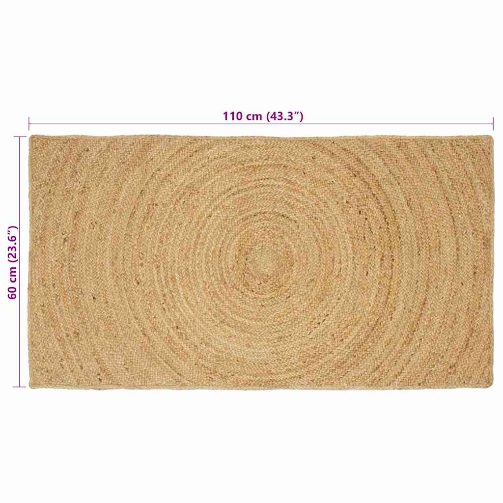 Bereichsteppiche Rechtwinklig Braun 60 x 110 cm Jute
